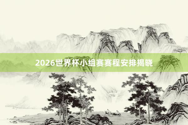 2026世界杯小组赛赛程安排揭晓